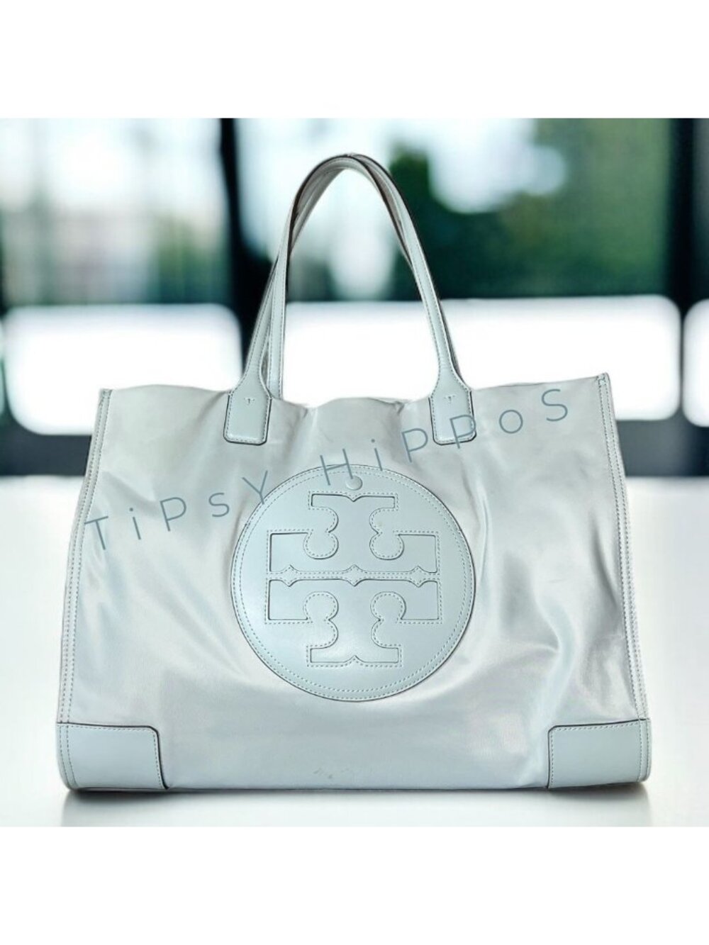 Powder Blue Tory Bruch Large Ella Tote!